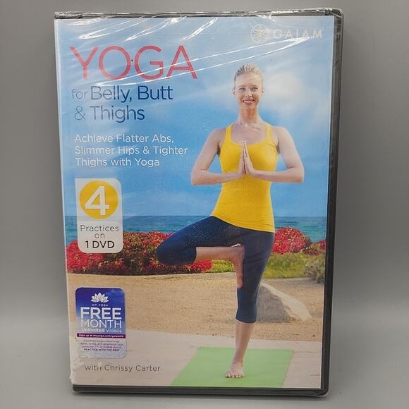 Yoga For Belly, Butt & Thighs Achieve Flatter Abs Slimmer Hips & Tighter Thighs - Picture 1 of 9